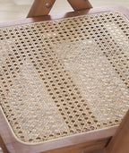 Foldable Wood Rattan Dining Room Chairs
