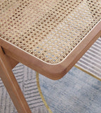 Foldable Wood Rattan Dining Room Chairs