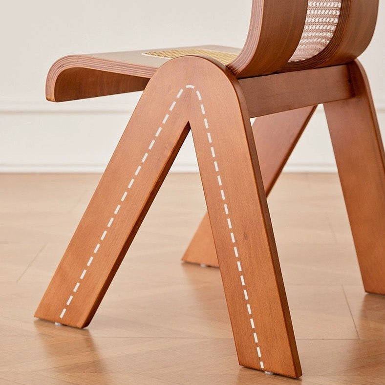 Rattan Solid Wood Dining Chair