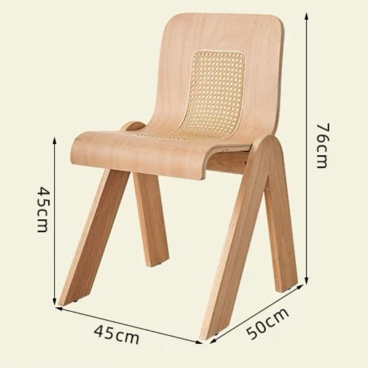 Rattan Solid Wood Dining Chair