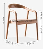 Solid Wood Nordic Living Dining Room Chair