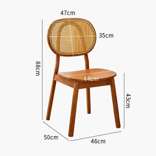 Solid Wood Nordic Living Dining Room Chair