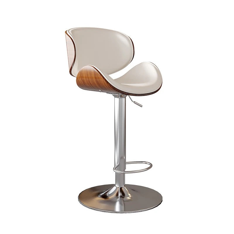 Counter Height Soft Back High Chair Swivel Metal Bar Stool Chair