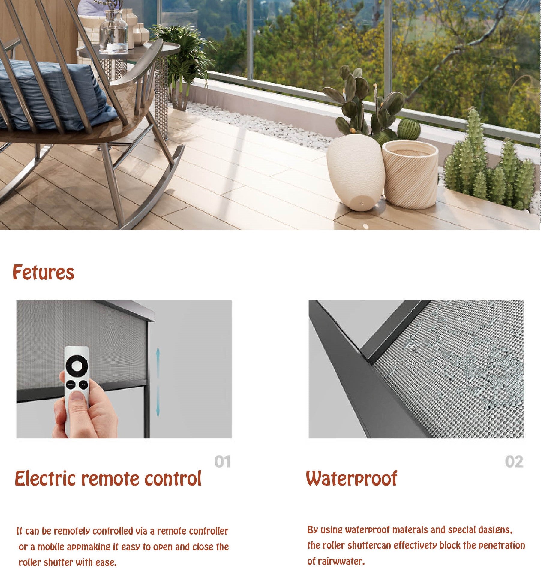 Motorized Zip Blind Screen