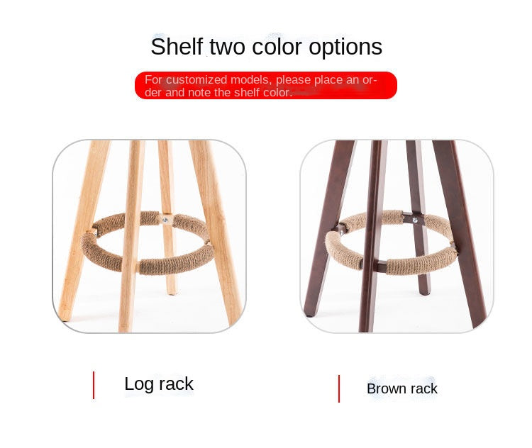 Counter Height Soft Back High Chair Swivel Wooden Bar Stool Chair