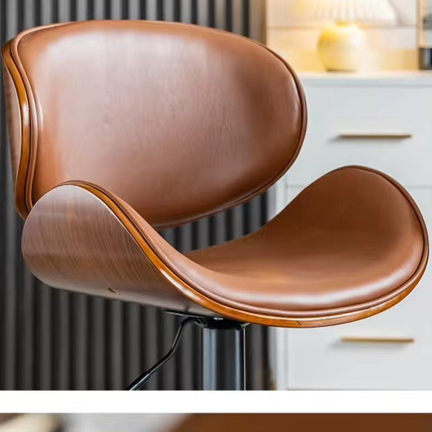 Counter Height Soft Back High Chair Swivel Metal Bar Stool Chair