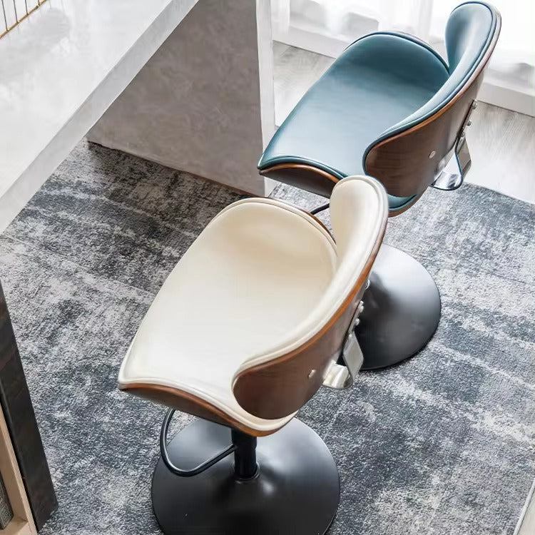 Counter Height Soft Back High Chair Swivel Metal Bar Stool Chair