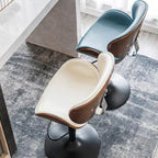 Counter Height Soft Back High Chair Swivel Metal Bar Stool Chair