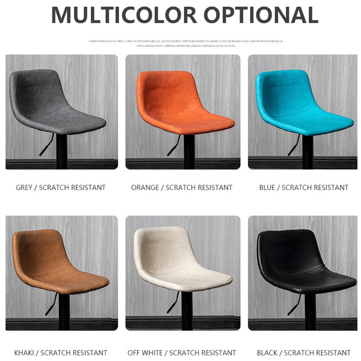 Counter Height Soft Back High Chair Swivel Metal Bar Stool Chair