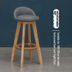 Counter Height Soft Back High Chair Swivel Wooden Bar Stool Chair