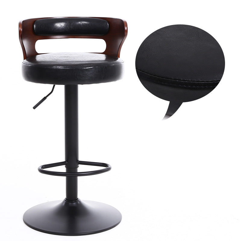 Counter Height Soft Back High Chair Swivel Metal Bar Stool Chair