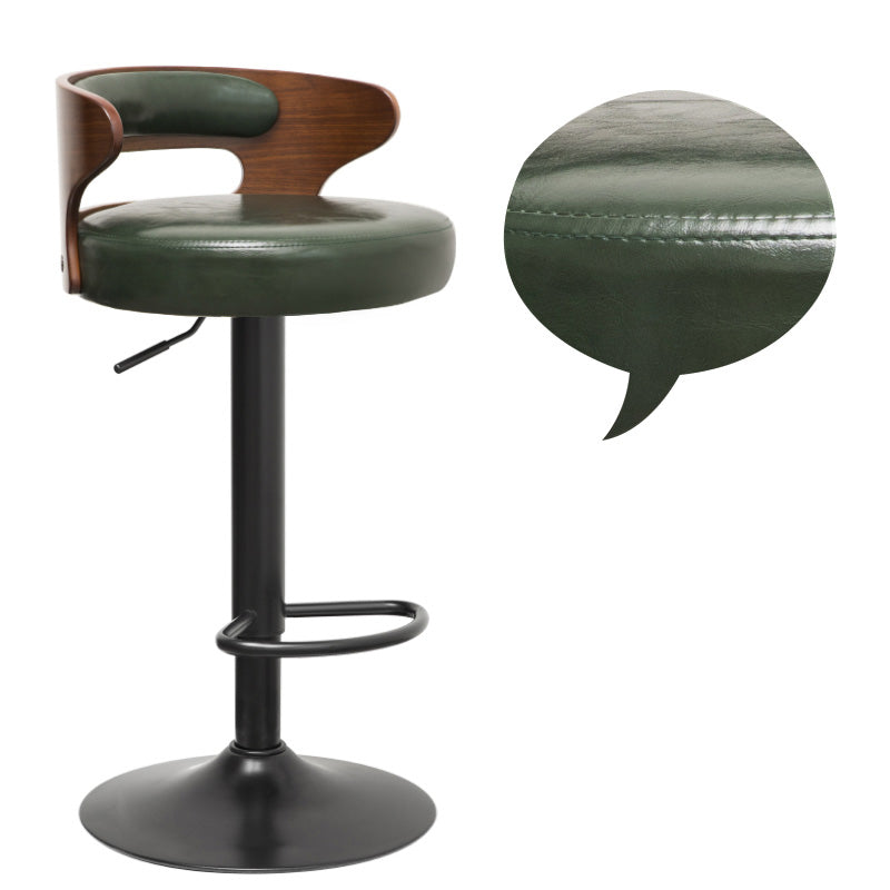 Counter Height Soft Back High Chair Swivel Metal Bar Stool Chair