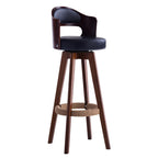 Counter Height Soft Back High Chair Swivel Wooden Bar Stool Chair