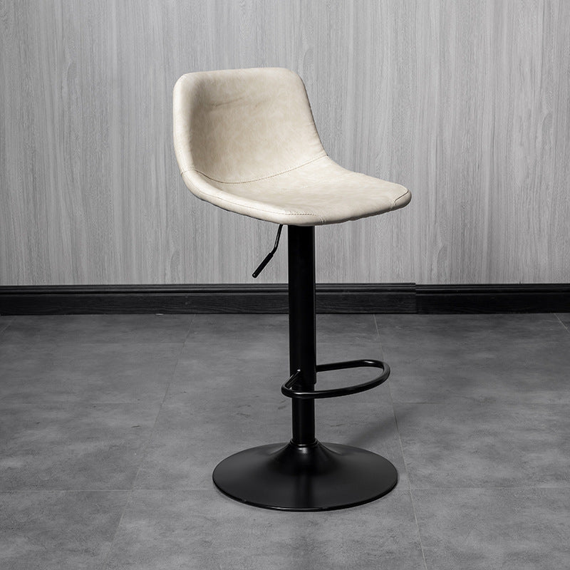 Counter Height Soft Back High Chair Swivel Metal Bar Stool Chair