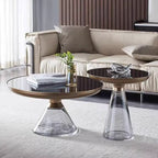 Glass Metal Coffee Side End Table