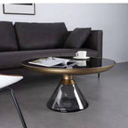 Glass Metal Coffee Side End Table