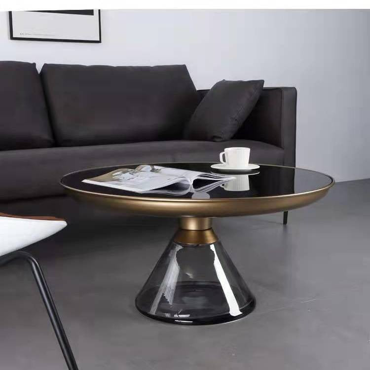 Glass Metal Coffee Side End Table