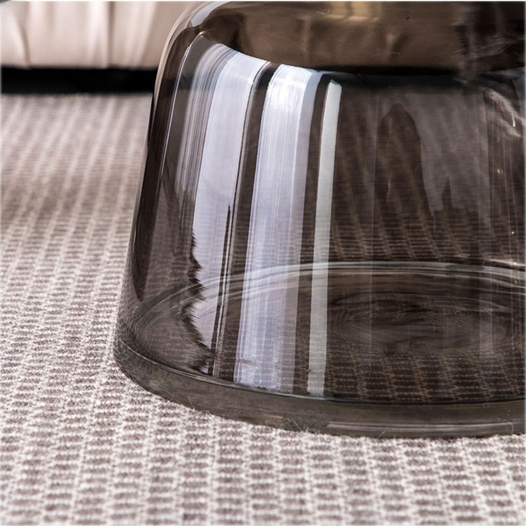 Glass Metal Coffee Side End Table