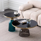 Glass Metal Coffee Side End Table