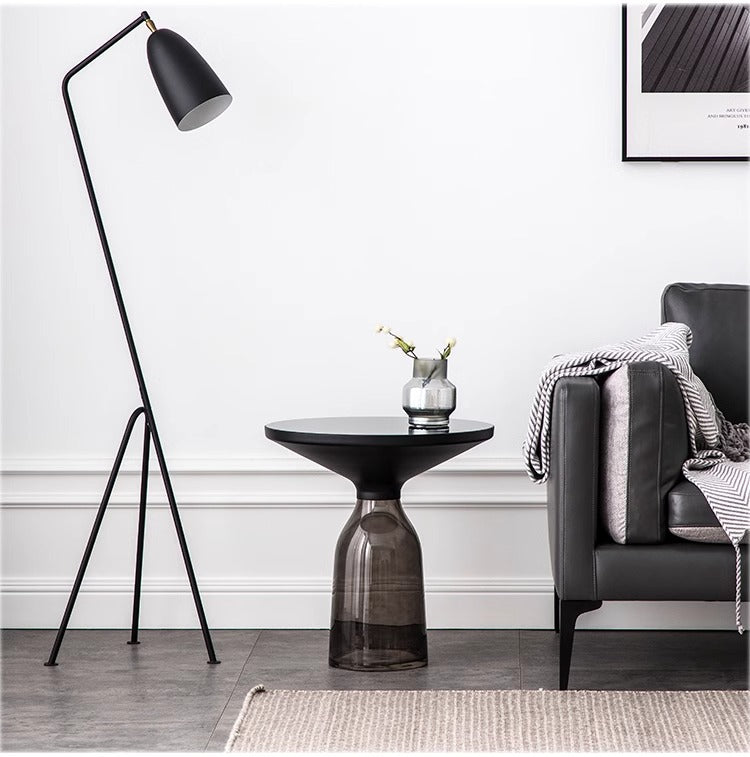 Glass Metal Coffee Side End Table