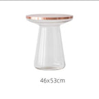 Glass Metal Coffee Side End Table