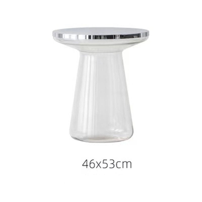 Glass Metal Coffee Side End Table