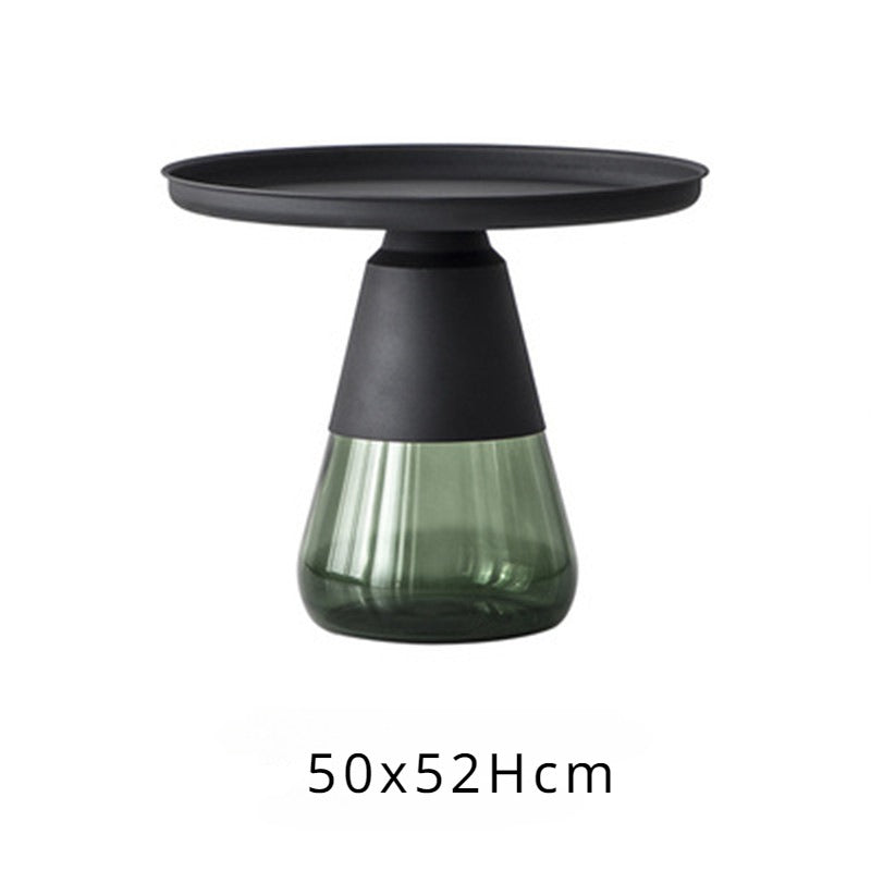 Glass Metal Coffee Side End Table