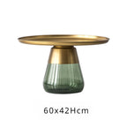 Glass Metal Coffee Side End Table