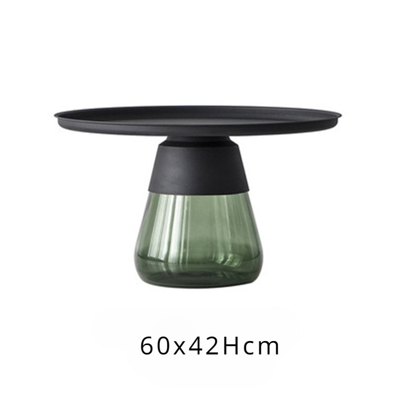 Glass Metal Coffee Side End Table