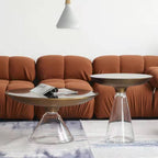 Glass Metal Coffee Side End Table