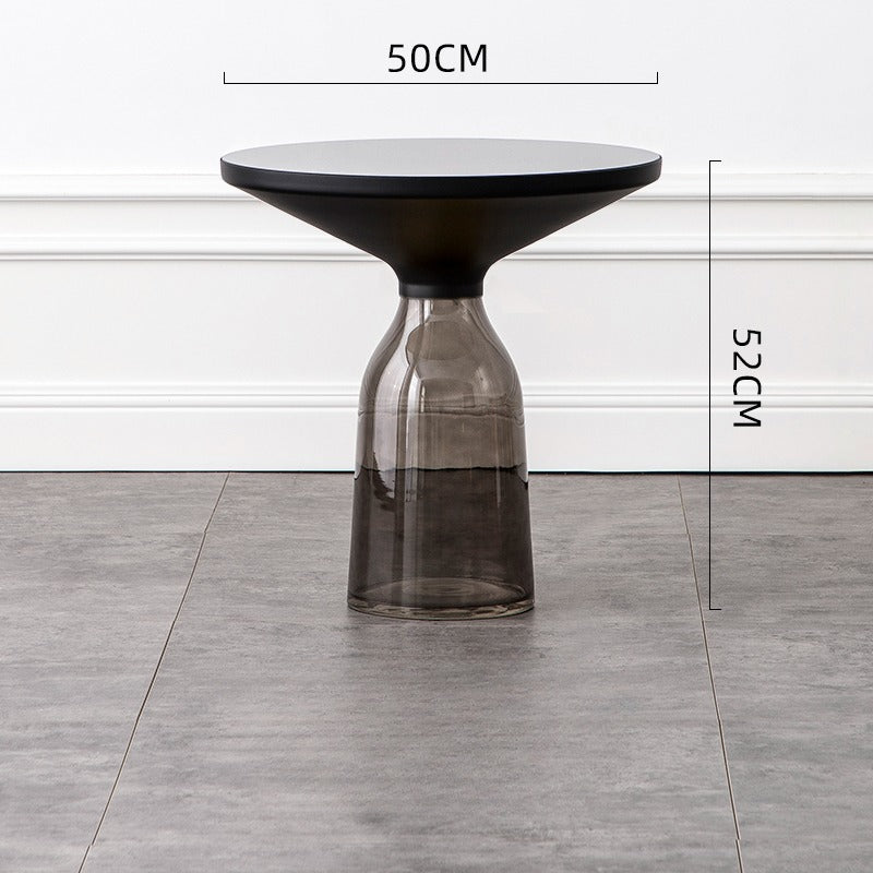 Glass Metal Coffee Side End Table