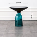 Glass Metal Coffee Side End Table