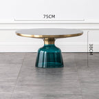 Glass Metal Coffee Side End Table