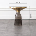 Glass Metal Coffee Side End Table