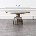Glass Metal Coffee Side End Table