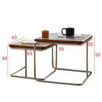 Rattan Wood Glass Metal Coffee Side End Table