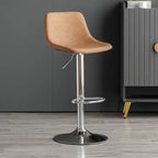 Counter Height Soft Back High Chair Swivel Metal Bar Stool Chair