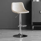 Counter Height Soft Back High Chair Swivel Metal Bar Stool Chair