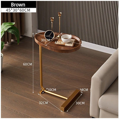 Wood Metal Coffee Side End Table