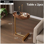 Wood Metal Coffee Side End Table