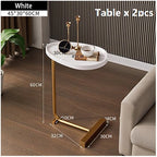 Wood Metal Coffee Side End Table
