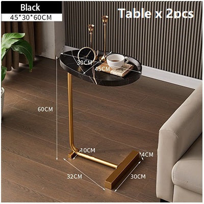 Wood Metal Coffee Side End Table