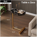 Wood Metal Coffee Side End Table