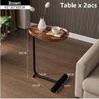 Wood Metal Coffee Side End Table