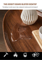 Wood Metal Coffee Side End Table