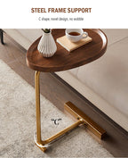 Wood Metal Coffee Side End Table