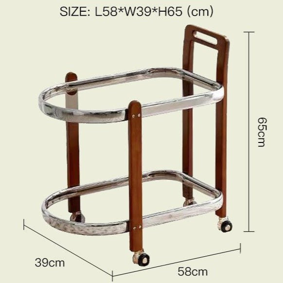 Wood Glass Metal Coffee Side End Table