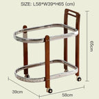 Wood Glass Metal Coffee Side End Table