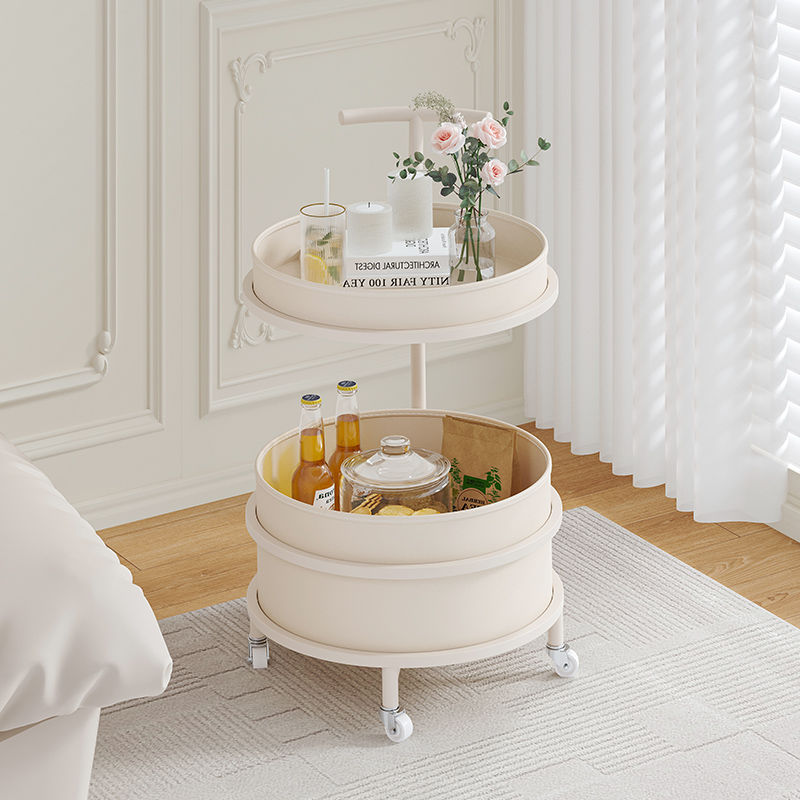 Wheel Metal Glass Coffee Side End Table