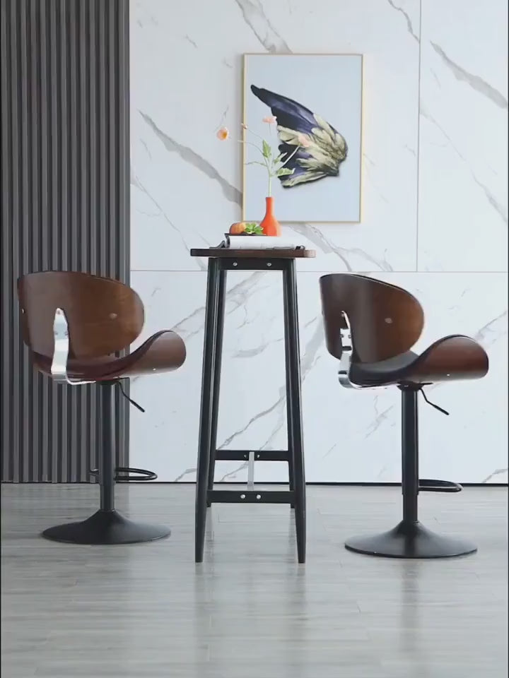 Counter Height Soft Back High Chair Swivel Metal Bar Stool Chair